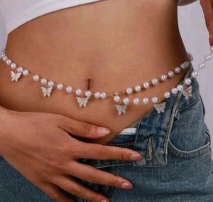 Pearl Butterfly Body Chain