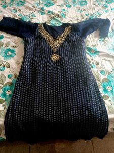 Elegant Navy Blue Kurta