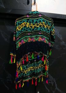 Funky Colorful Tassel Cardigan