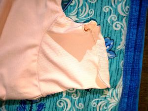 Peach Ribbed T-Shirt