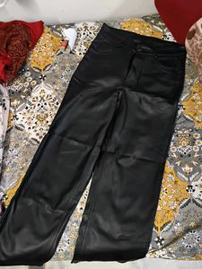 Stylish Black Faux Leather Pants