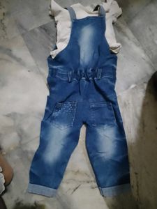 Cute Denim Jumper Set