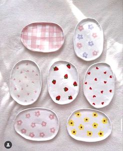 Hand-Painted Trinket Dish Set