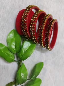 Red &amp; Gold Bangles