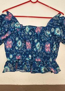 Blue Floral Top