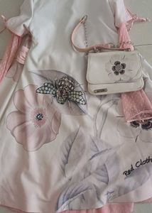 Cute Floral Dress &amp; Bag Set