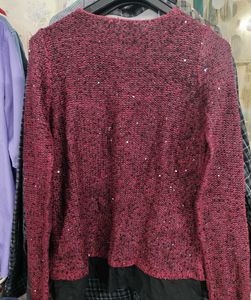 Burgundy Embellished Pullover