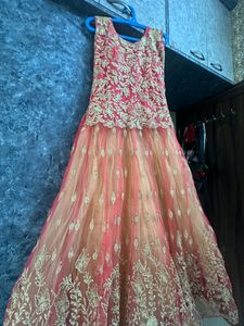 Baby Pink Golden Gown