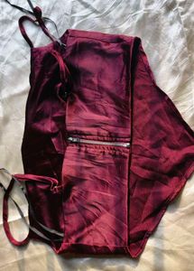 12.6.4 SEXY SATIN COWL NECK TOP