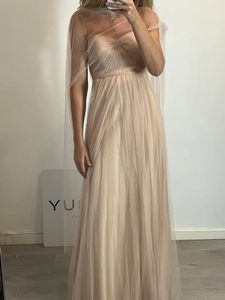 NUDE GOWN WITH SCARF