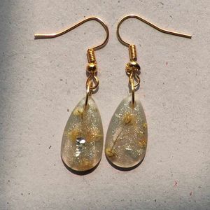 Floral Drop Resin Earrings