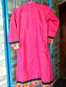 Pink Floral Trim Tunic