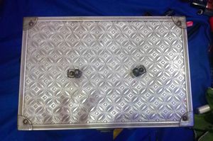 Vintage Silver makeup Vanity Storage Box