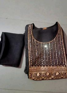 Elegant Blue Anarkali Kurta Set