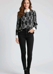 Printed Black & White shirt