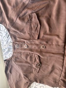 Brown A-Line Dress