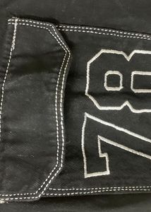 Men Cargo 6 Pockets Jeans Black Colour