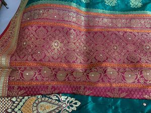 Emerald Green Embellished Saree