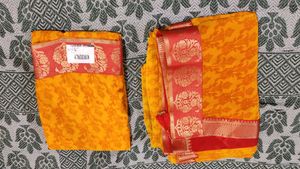 New Yellow  Border Saree