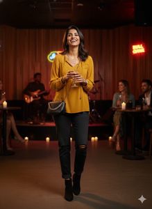 ✨Glow Up in Gold:The Marigold Blouse is HERE!🍯✨