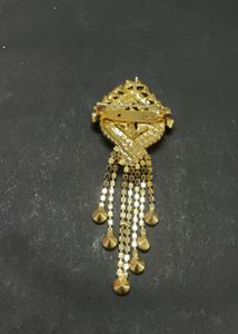 Vintage Gold Tone Rhinestone Brooch
