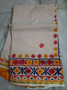 Embroidered Exclusive Cotton Saree