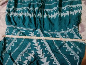 Teal Embroidered Peasant Top