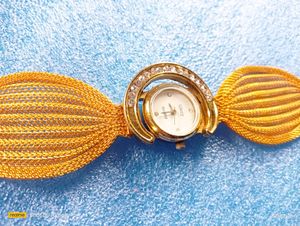 City gold Stone Watch For Women