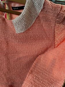 Chic Peach Peplum Top