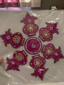 Set of 4 Decorative Rangoli Stickers