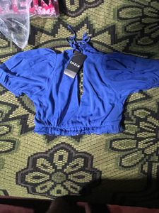 Stylish Blue Crop Top