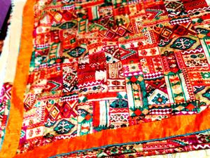 Swap Avilable Colorful Patchwork Kimono Saree 2