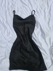 Cowl neck mini dress