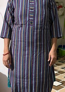 Striped Women Daily Wear Kurta