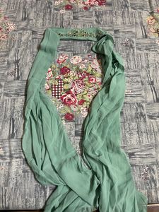 Turquoise Suit With Dupatta