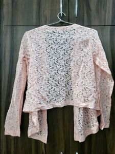Pink Lace Cardigan