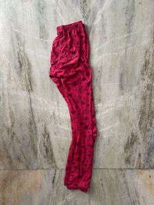 Red Patterned Leggings