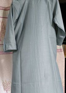 Elegant Gray Embroidered Kurti Set