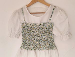 Semi Formal Korean Tops For Women + Net Top