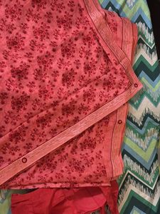 Floral Chiffon Saree With Blouse
