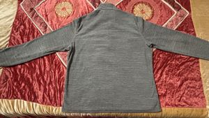 Men Grey Lightweight Warm Fleece Sweatshirt