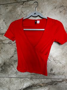 H&M Overlap Crop Top.