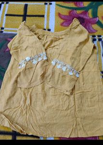 Set Of 2 Yellow &amp; Blue Tunic Top