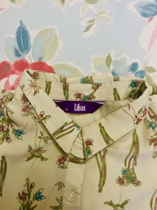 Floral Printed Mandarin Collar Longline Co-ord Set