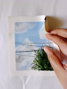 CLOUD acrylic Canvas Painting Sheet (HANDMADE)
