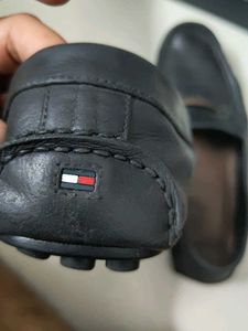 Tommy Hilfiger Black Leather Loafers
