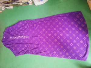 Purple Printed Kurta