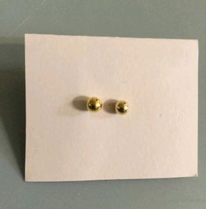 Golden Ball Stud Earrings