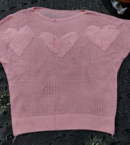 Women's Crochet Peach Top