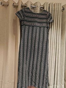 Patterned Black Dress